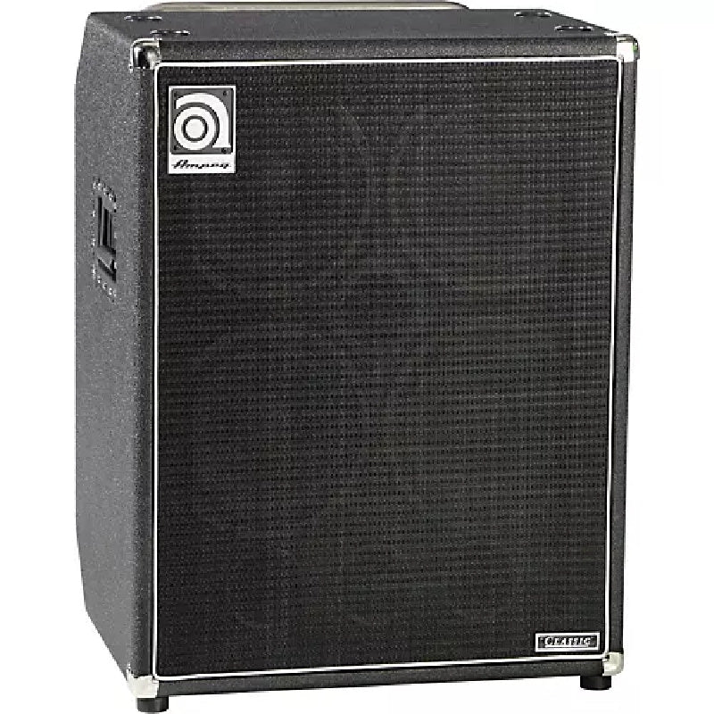 Ampeg SVT410HLF 500W 4 x 10" Bass Cabinet. Black. Left Side View