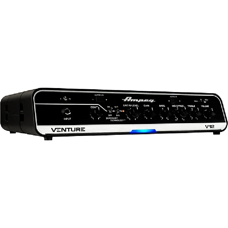 Ampeg VENTURE-V12 Venture Bass Amp Head. Black. Side View