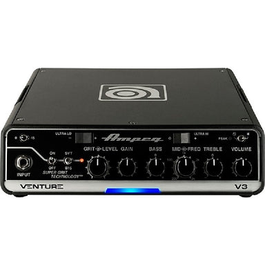 Ampeg VENTURE-V3 Venture Bass 300 Watt Bass Amplifier Head. Black
