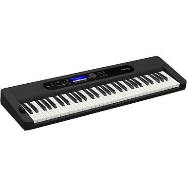 Casio Casiotone CT-S400 61-Key Portable Keyboard. Black. Side View