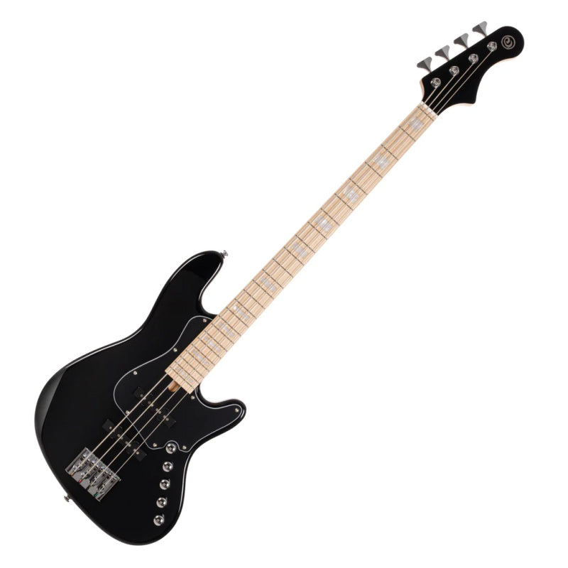 Cort Elrick NJS 4-String Bass Guitar. Black. Front Full View