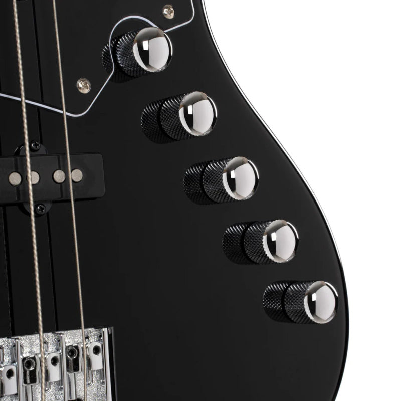 Cort Elrick NJS5 5-String Bass Guitar. Black. Volume/Dials View