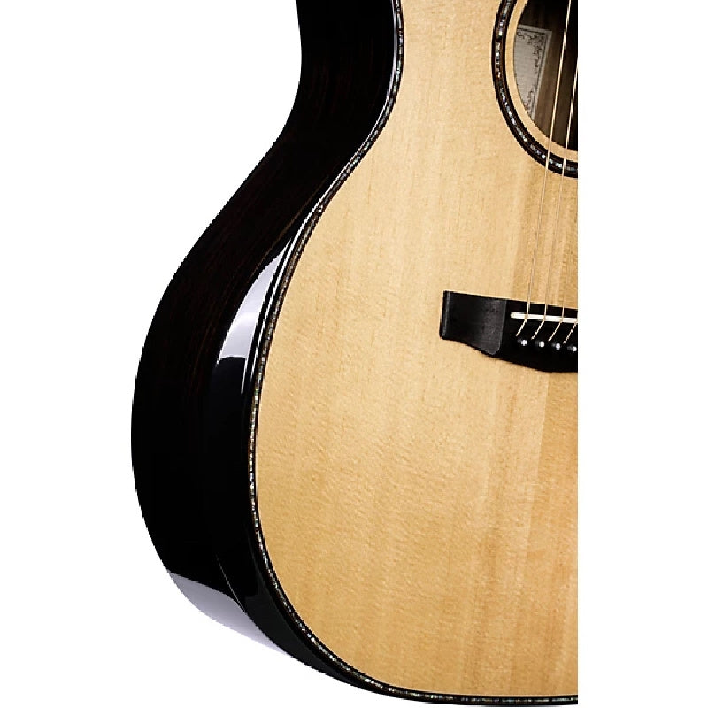Cort GA-PF Grand Regal Bevel Cut Pao Ferro Acoustic-Electric Guitar Natural Satin. Side View