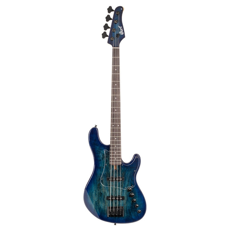 Cort GB-Fusion 4 Bass Guitar. Blue Burst Full View
