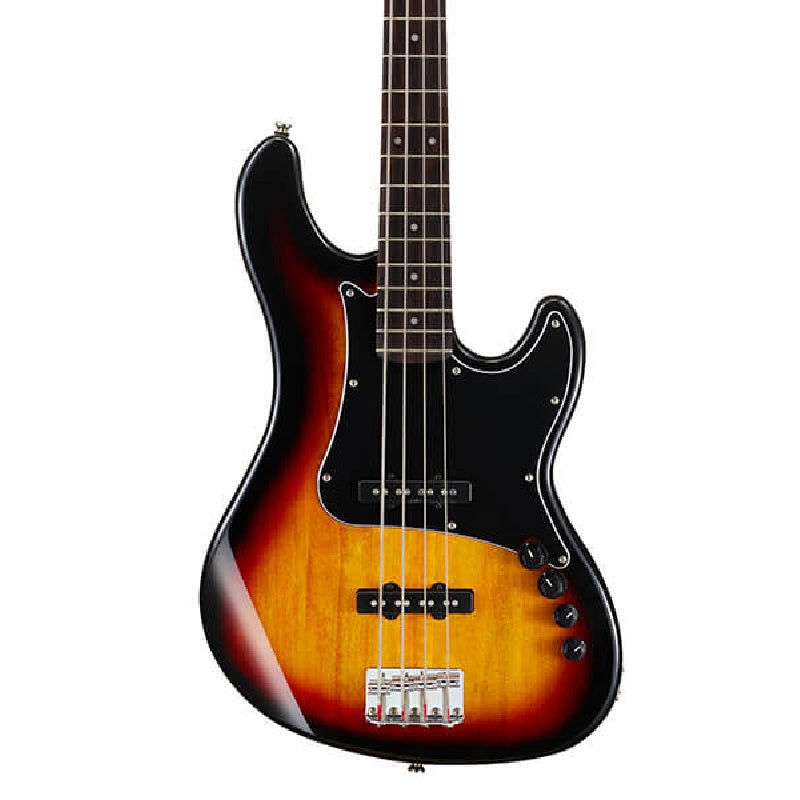 Cort GB34JJ 4-String Bass Guitar. 3 Tone Sunburst