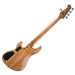 Cort GB Series Modern 5-String Bass Guitar. Open Pore Vintage Natural. Back View