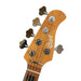 Cort GB Series Modern 5-String Bass Guitar. Open Pore Vintage Natural. Headstock view