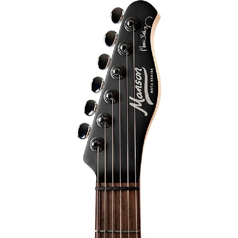 Cort Meta Series MBM-1 Matthew Bellamy Signature Guitar. Satin Black - Headstock View