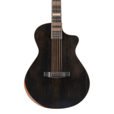 Cort Modern Black Acoustic-Electric Guitar. Trans Black Gloss