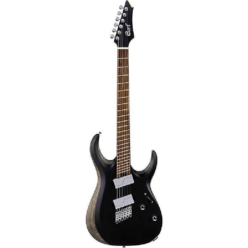 Cort X700 Mutility Multi-Scale Electric Guitar. Black Satin.Full View