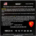 DR Strings NMCE-10 Hi-Def Neon Electric Guitar Strings. Multi-Color 10-46. Description