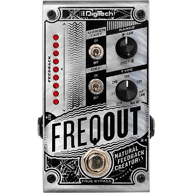 DigiTech FreqOut Natural Feedback Creator Pedal. Front View