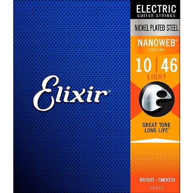 Elixir 12052 Nickel Plated Steel Electric Guitar Strings with NANOWEB. Light 10-46