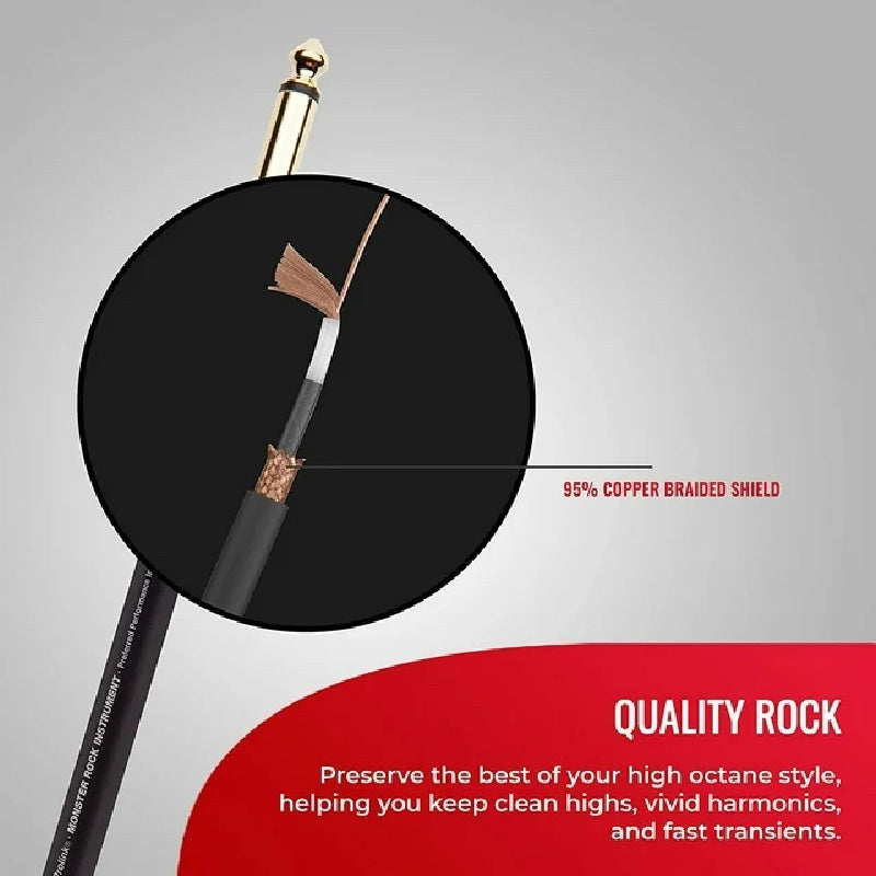 Monster MROCK2-12WW Prolink Rock 1/4" Instrument Cable. 12 ft - Straight to Straight. Description