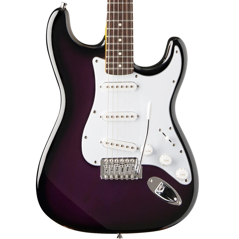 Oscar Schmidt OS-300 Double Cut Solid Body Electric Guitar. Purple Sunburst