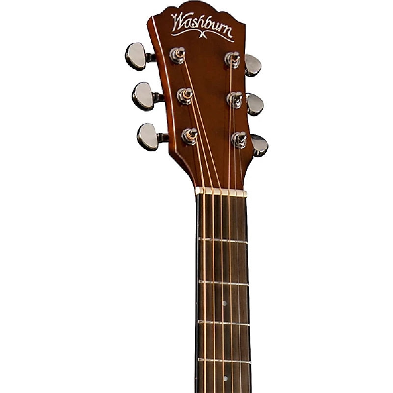 Washburn Apprentice D5 Series Dreadnought Acoustic Guitar. Headstock View