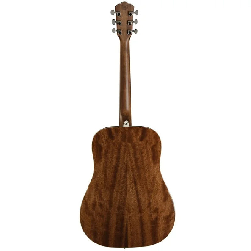 Washburn D10S Acoustic Guitar. Natural. Back View