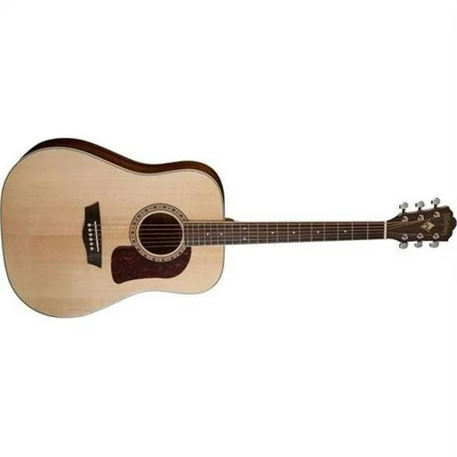 Washburn D10S Acoustic Guitar. Natural. Side View